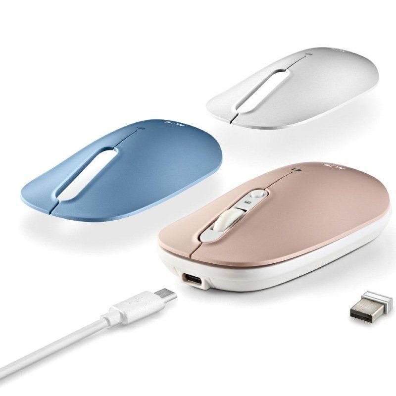 Ratón Inalámbrico por Bluetooth NGS Shell-RB/ Batería recargable/ Hasta 1600 DPI/ Azul/ Blanco/ Rosa - изображение 2
