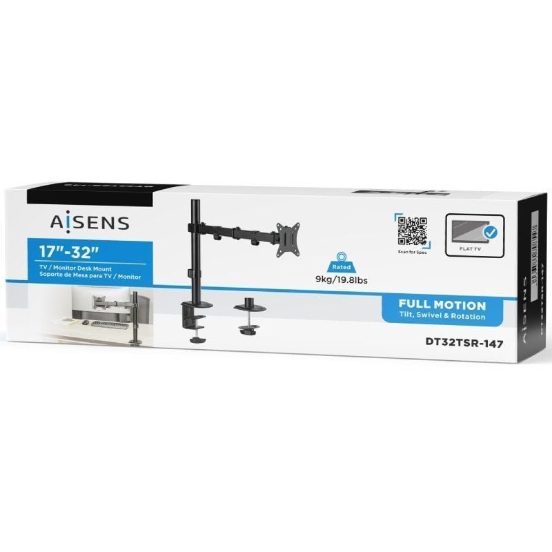 Soporte de Mesa para Monitor y TV Aisens DT32TSR-147/ Giratorio/ Inclinable/ hasta 9kg - изображение 5