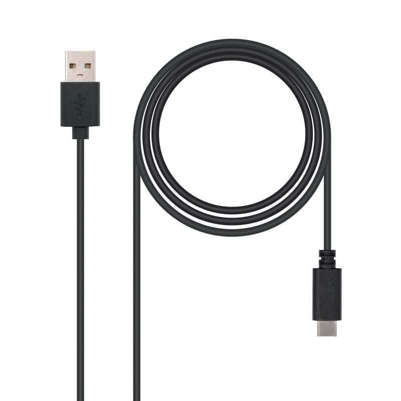 Cable USB 2.0 Nanocable 10.01.2102/ USB Tipo-C Macho - USB Macho/ 2m/ Negro - изображение 2