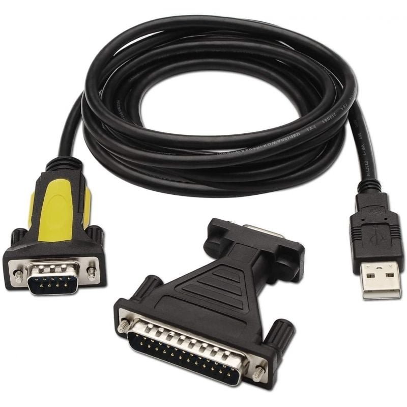 Cable Conversor impresora Aisens A104-0039/ USB Macho - DB9 Macho/ 1.8m/ Negro - изображение 2