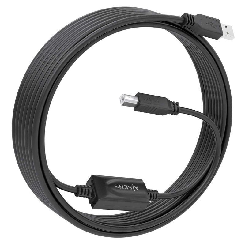 Cable Alargador USB 2.0 con Amplificador Aisens A101-0881/ USB Macho - USB Tipo-B Macho/ 10m/ Negro - изображение 2