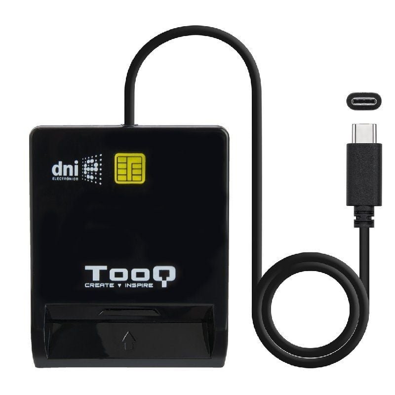 Lector de DNI TooQ TQR-211B/ USB Tipo-C/ Negro - изображение 2