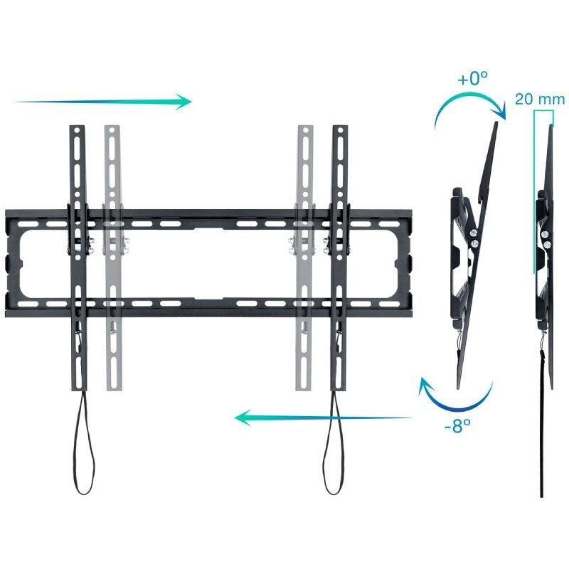 Soporte de Pared Fijo/ Inclinable TooQ LP1081T-B para TV de 37-80"/ hasta 45kg - изображение 2