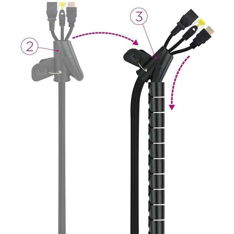 Organizador de Cables en Espiral Nanocable 10.36.0001-BK/ 1m - изображение 3