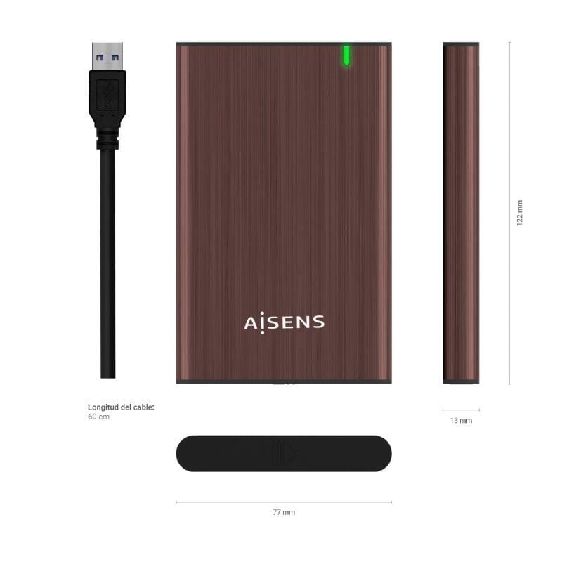 Caja Externa para Disco Duro de 2.5" Aisens ASE-2525BWN/ USB 3.0/ Sin tornillos - изображение 4