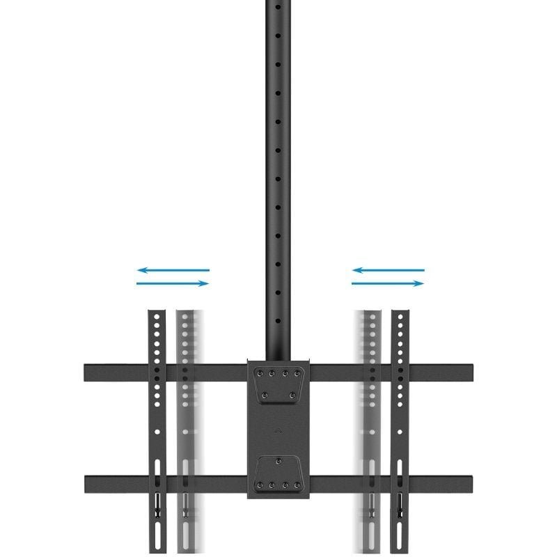 Soporte de Techo Giratorio/ Inclinable/ Nivelable TooQ LPCE2286TSLI-XL-B para 2 TV de 43-86"/ hasta 100kg - изображение 3