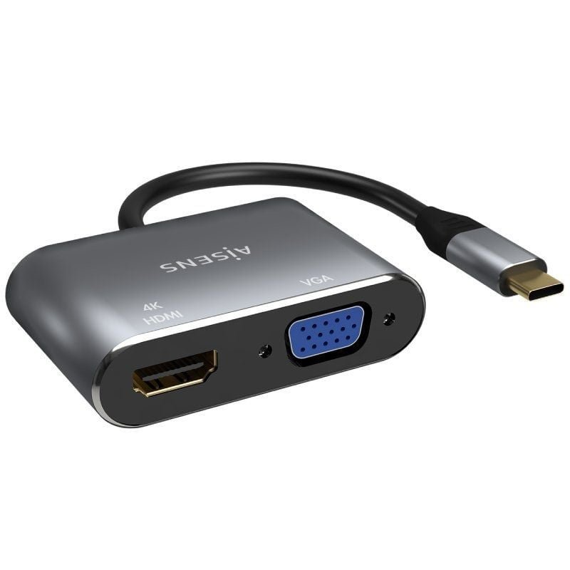 Conversor Aisens A109-0627/ HDMI Hembra - VGA Hembra - USB Tipo-C Macho/ 15cm/ Gris - изображение 3