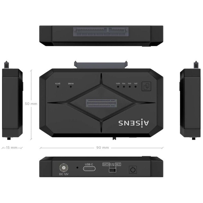 Docking Station para SSD M2 SATA/NVMe Aisens ASDS-M2SATA04B - изображение 4