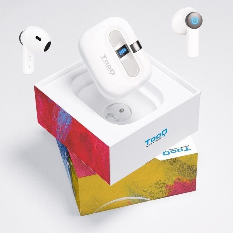 Auriculares Bluetooth TooQ Bender TQBWH-0031W con estuche de carga/ Autonomía 4h/ Blancos - изображение 5