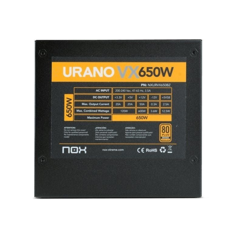 Fuente de Alimentación Nox Urano VX/ 650W/ Ventilador 12cm/ 80 Plus Bronze - изображение 4