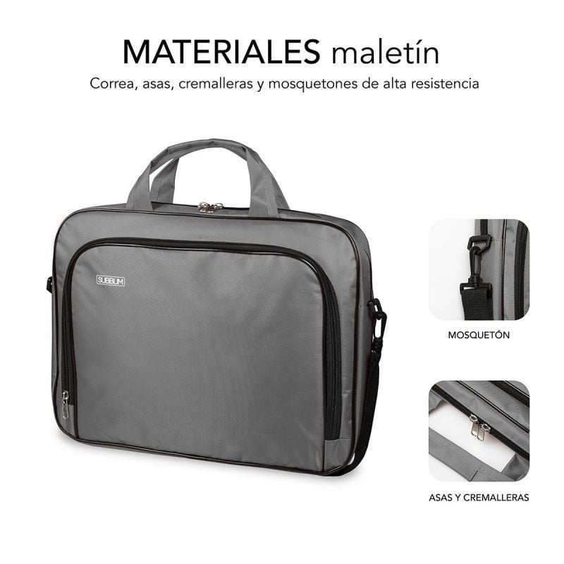 Maletín Subblim Oxford para Portátiles hasta 12.5"/ Gris - изображение 3