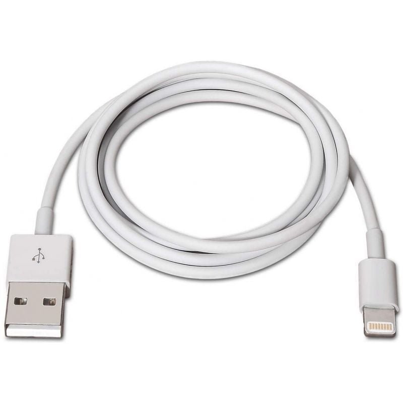 Cable USB 2.0 Lightning Aisens A102-0035/ USB Macho - Lightning Macho/ Hasta 2.5W/ 60Mbps/ 1m/ Blanco - изображение 2