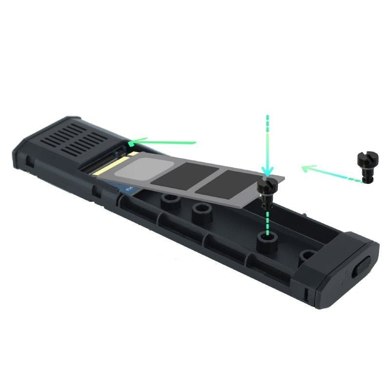 Caja Externa para Disco SSD M.2 NVMe TooQ TQE-2223B/ USB 3.2/ Sin tornillos - изображение 4