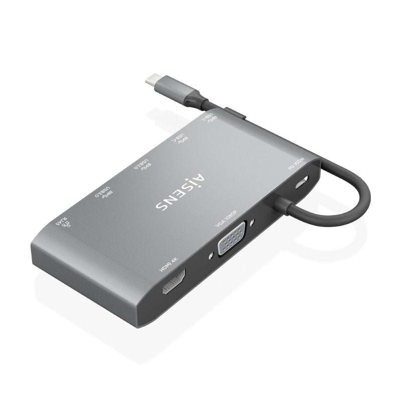 Docking USB Tipo-C Aisens ASUC-8P010-GR/ 1xHDMI/ 1xVGA/ 2xUSB/ 1xRJ45/ 2xUSB Tipo-C/ 1xUSB Tipo-C PD/ Gris - изображение 3
