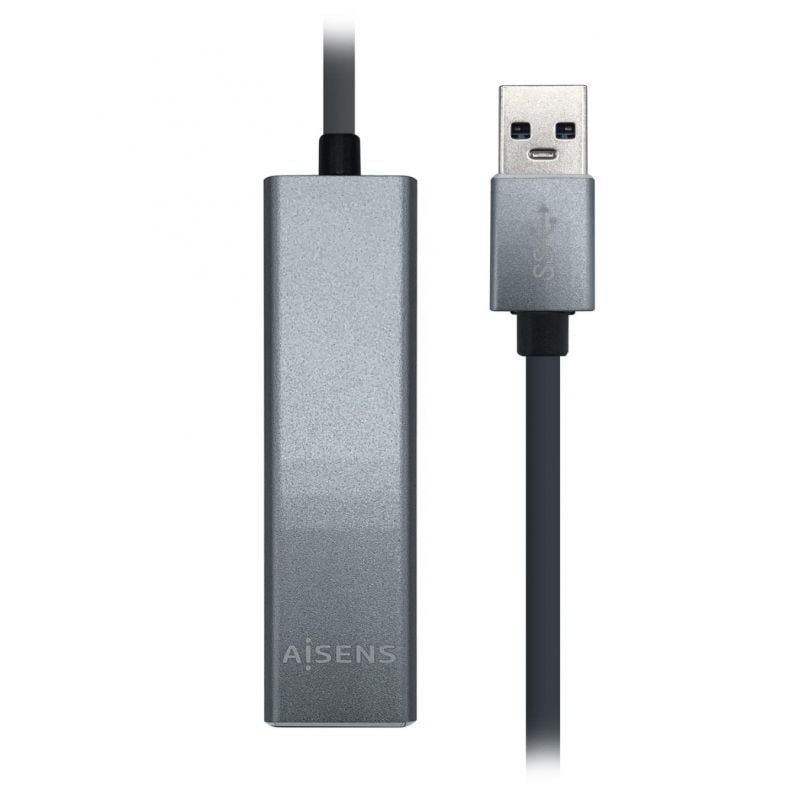 Hub USB 3.0 Aisens A106-0401/ 3xUSB/ 1xRJ45/ Gris - изображение 2