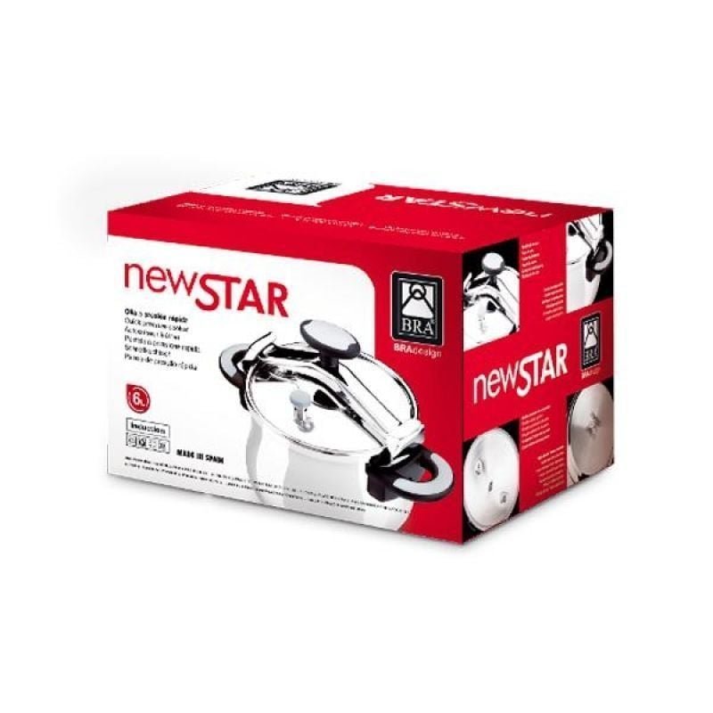 Olla a Presión Bra New Star A185501/ Ø22cm/ 4.5L/ Acero Inoxidable/ Apta para Inducción - изображение 5