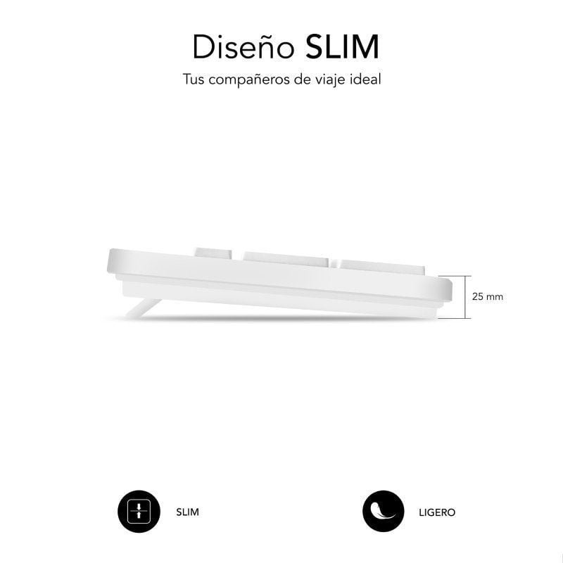 Teclado Subblim Business Slim Silencioso/ Blanco - изображение 3