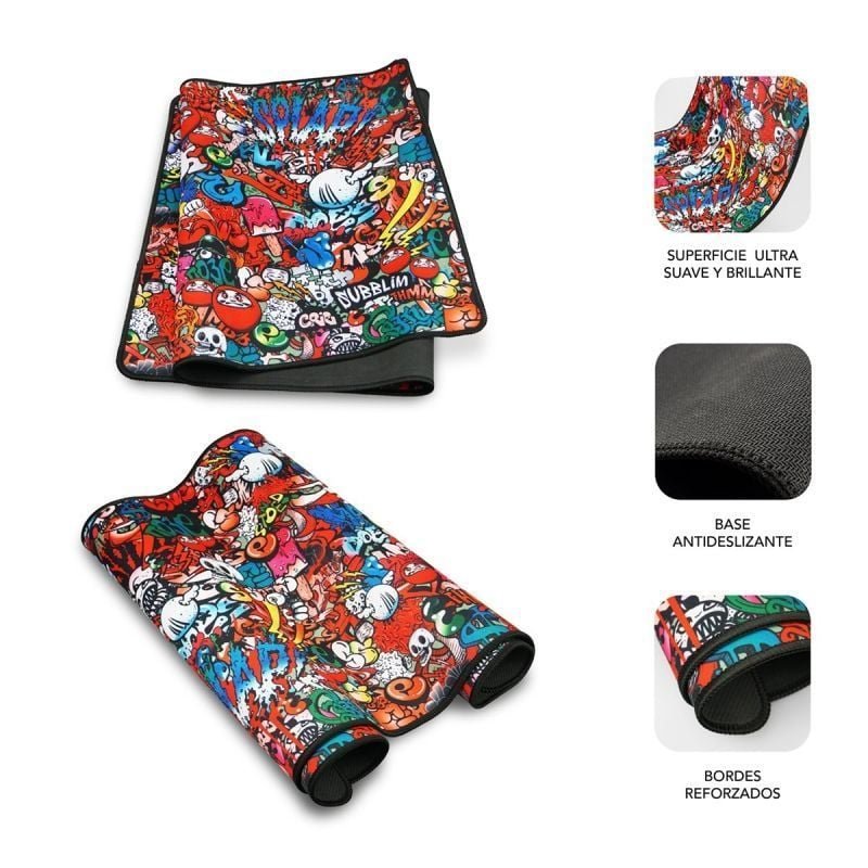 Alfombrilla Subblim 01PUW02 Graffiti XL/ 900 x 400 x 3 mm - изображение 2