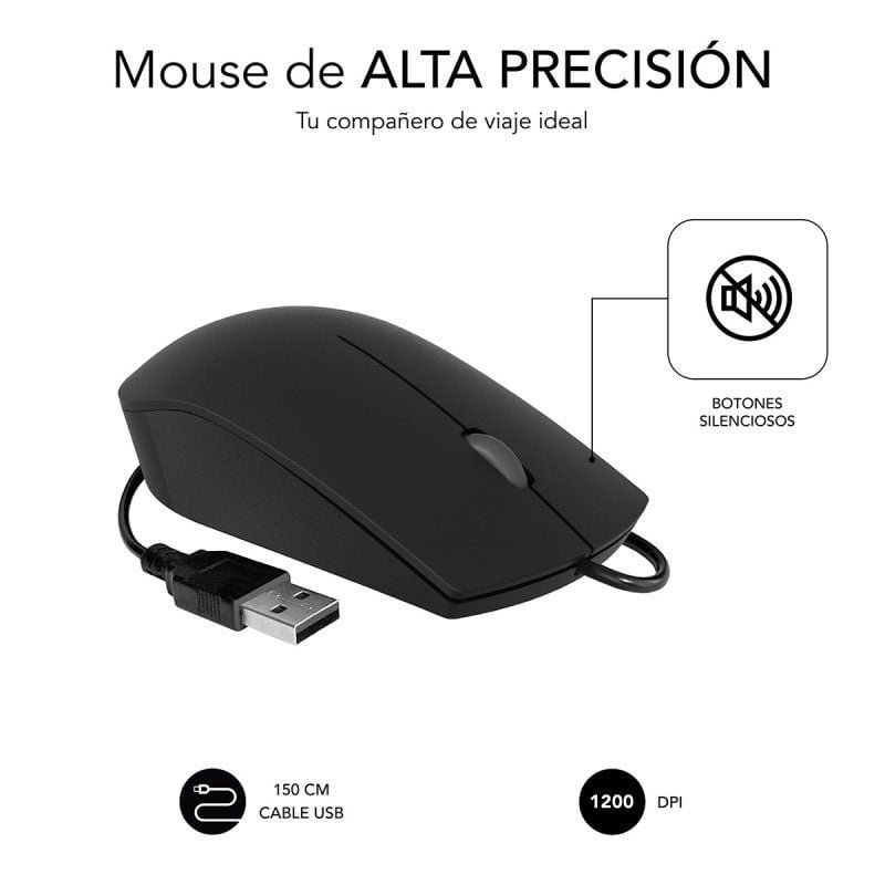Ratón Subblim Business Silencioso/ Hasta 1200 DPI - изображение 3