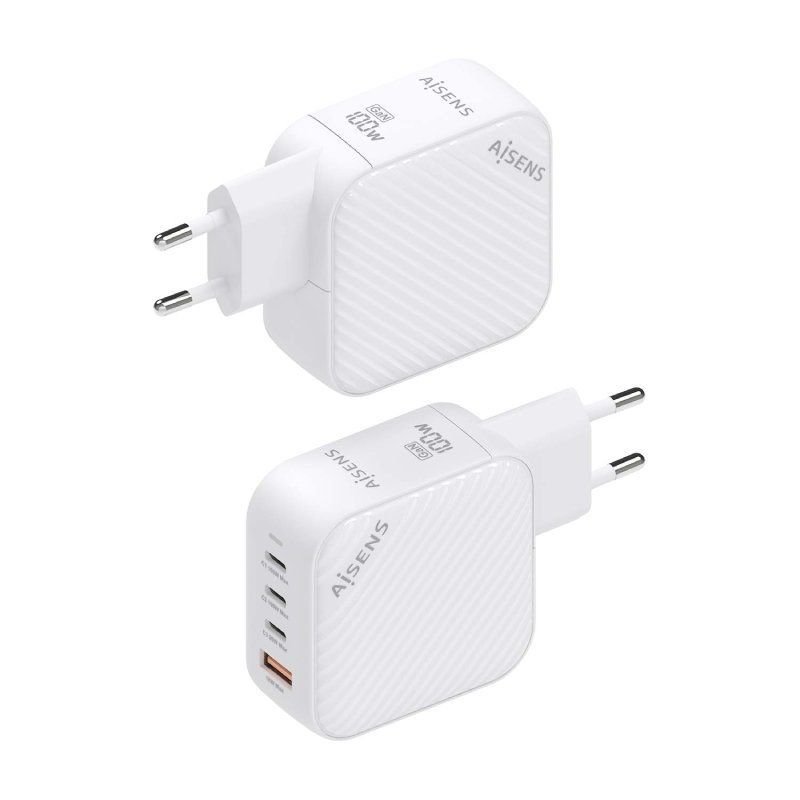 Cargador de Pared GaN Aisens ASCH-100W4P028-W/ 3xUSB Tipo-C/ 1x USB/ 100W - изображение 3