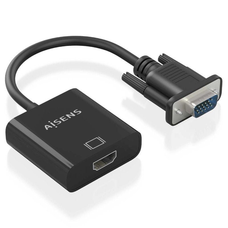 Cable Conversor Aisens A115-0873/ VGA Macho/ HDMI Hembra - Jack 3.5 Hembra - MicroUSB / 20cm/ Negro - изображение 2