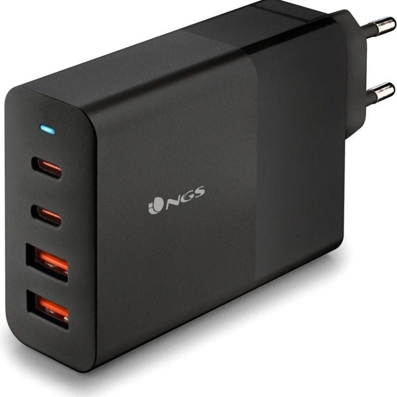Cargador de Pared GaN NGS Bud 100W/ 2xUSB Tipo-C/ 2xUSB/ 100W - изображение 2