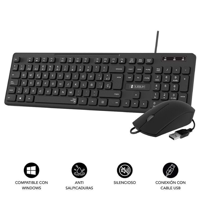 Teclado y Ratón Subblim Combo Business Slim CSSK01 - изображение 5