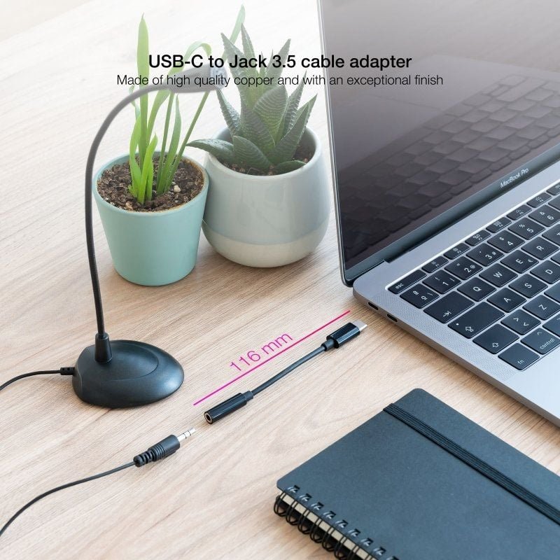 Conversor USB Tipo-C Nanocable 10.24.1205/ USB Tipo-C Macho - Jack 3.5 Hembra - изображение 3