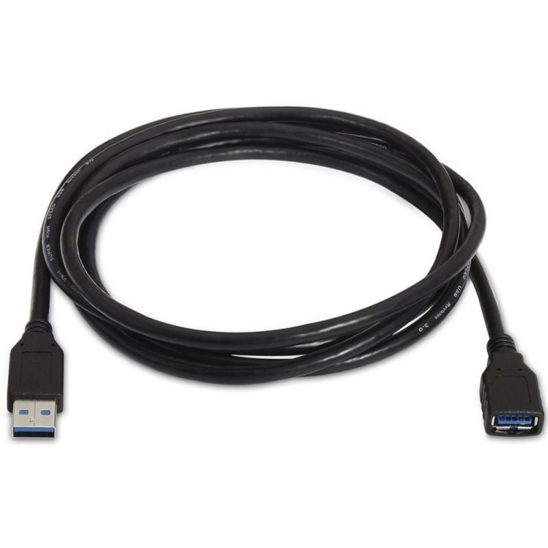 Cable Alargador USB 3.0 Aisens A105-0041/ USB Macho - USB Hembra/ Hasta 9W/ 625Mbps/ 1m/ Negro - изображение 2