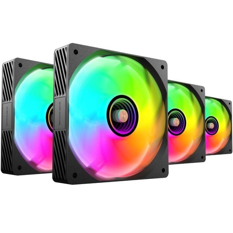 Pack 4 Ventiladores Mars Gaming MF-SI4KIT/ 12cm + HUB + Mando a Distancia/ ARGB - изображение 2
