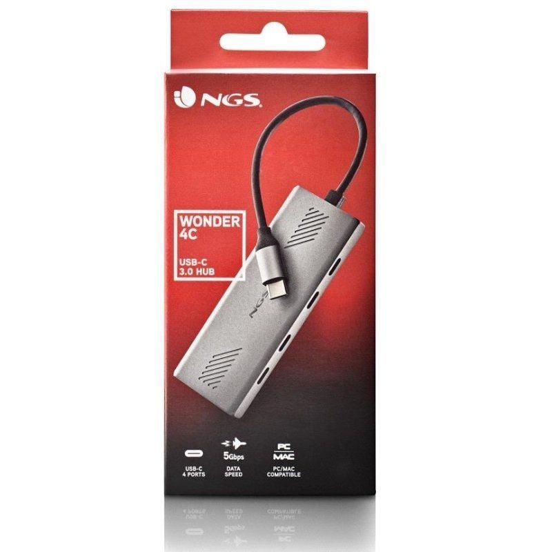 Hub USB Tipo-C NGS Wonder4-C/ 4xUSB Tipo-C - изображение 4