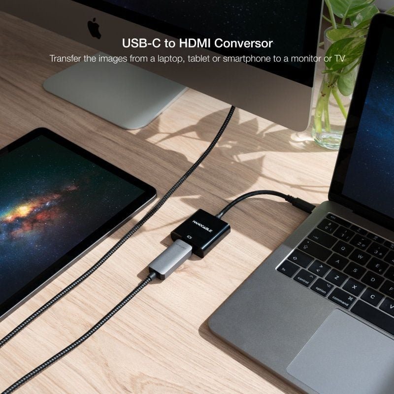 Conversor Nanocable 10.16.4102-BK/ USB Tipo-C Macho - HDMI Hembra/ 15cm/ Negro - изображение 4