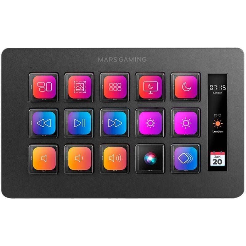 Stream Deck Slim Mars Gaming MSD-ONE/ 15 Teclas LCD/ Negro - изображение 3
