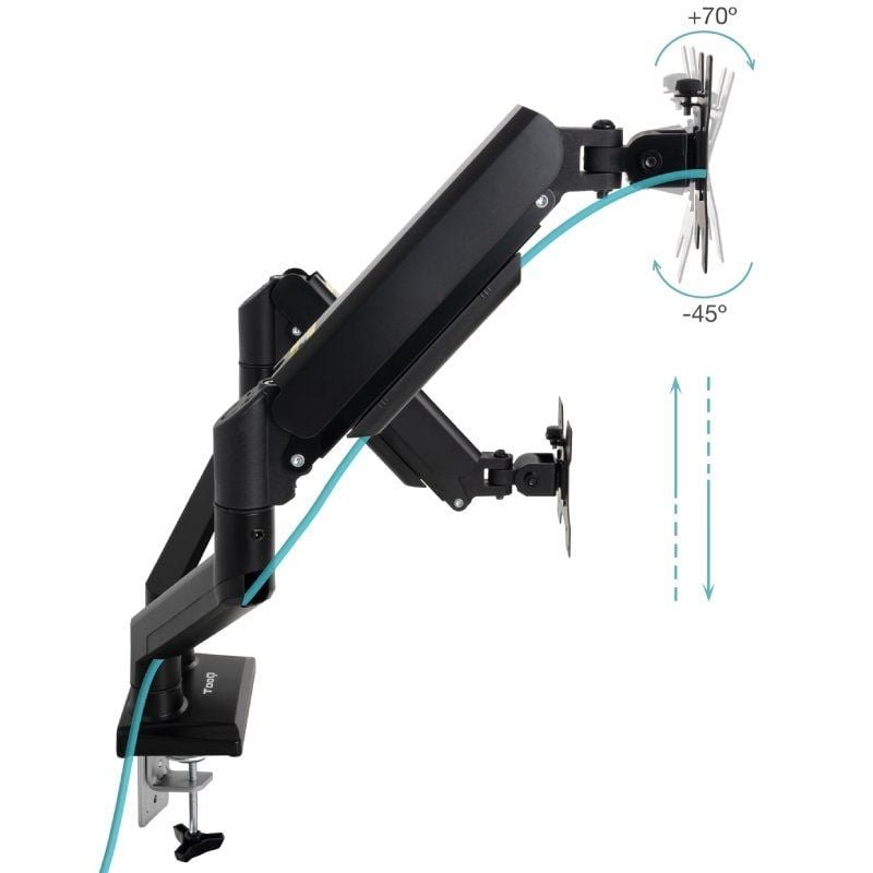 Soporte de Mesa para 2 Monitores TooQ DB1434TNR-B/ hasta 10kg - изображение 2