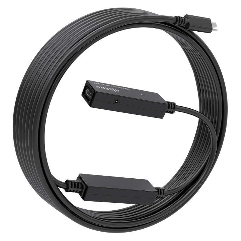Cable Alargador USB 3.2 con Amplificador Aisens A107-0870/ USB Tipo-C Macho - USB Tipo-C Hembra/ Hasta 100W/ 20Gbps/ 10m/ Negro - изображение 2