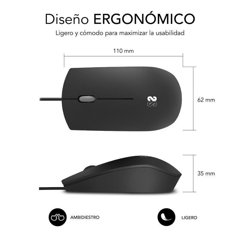 Ratón Subblim Business Silencioso/ Hasta 1200 DPI - изображение 2