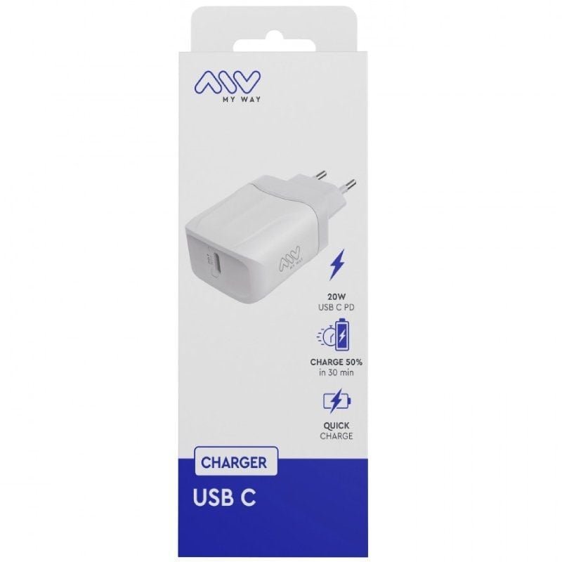 Cargador de Pared Myway MWACC0005/ 1xUSB Tipo-C/ 20W - изображение 3