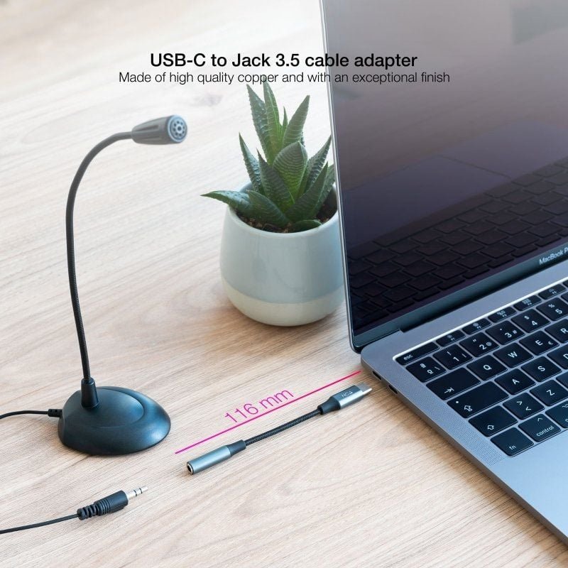 Conversor USB Tipo-C Nanocable 10.24.1204/ USB Tipo-C Macho - Jack 3.5 Hembra - изображение 3