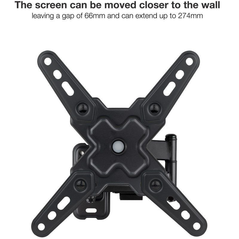 Soporte de Pared Extensible/ Giratorio/ Inclinable TooQ LP1344TN-B para TV de 13-43"/ hasta 20kg - изображение 4