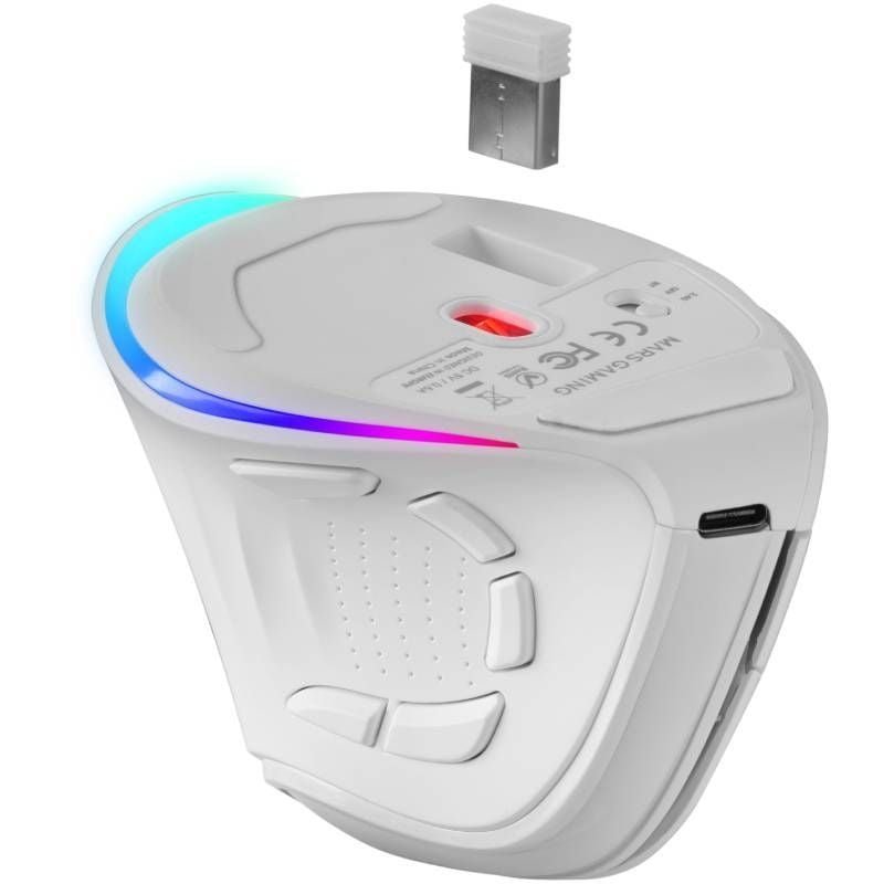 Ratón Gaming Vertical Inalámbrico Mars Gaming MM-SK/ Hasta 8400 DPI/ Blanco - изображение 5