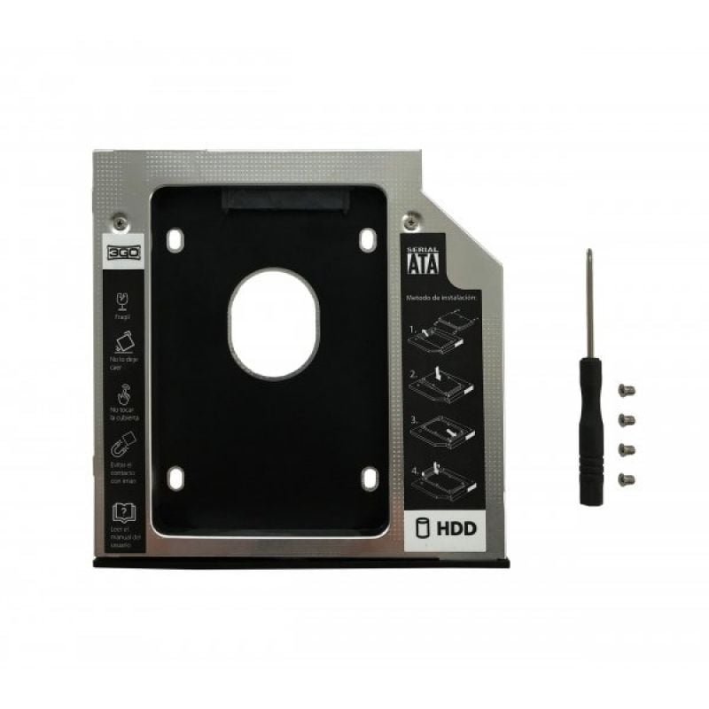 Adaptador DVD a Disco HD/SSD 3GO HDDCADDY95/ Incluye Destornillador y tornillos - изображение 2