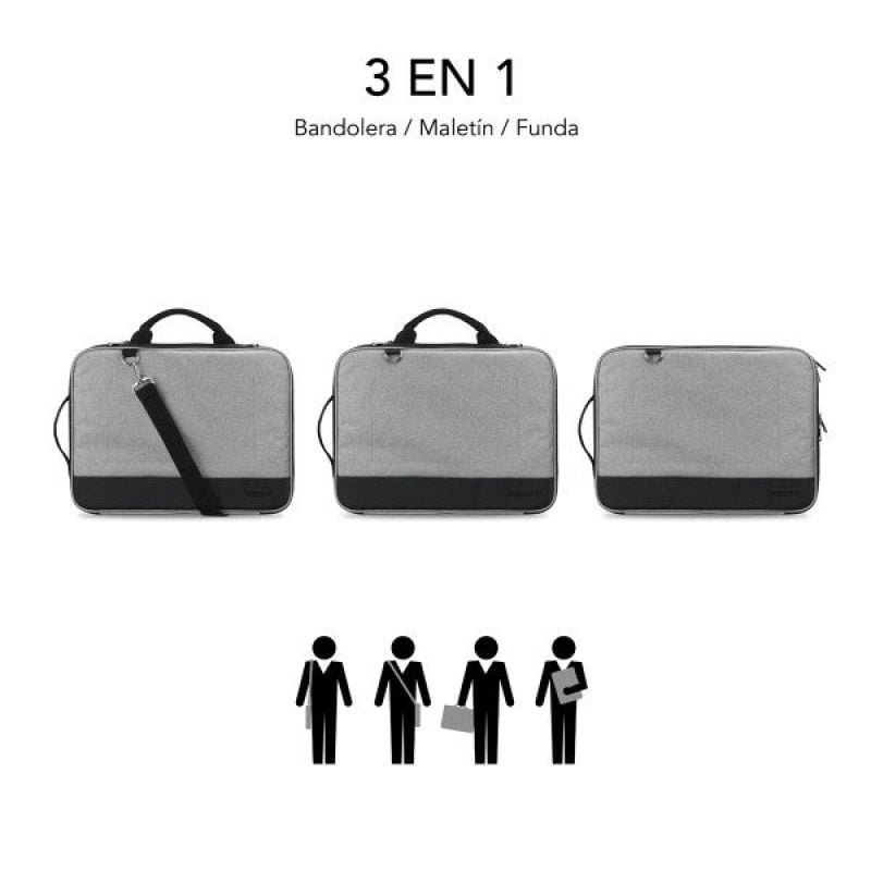 Maletín Subblim Advance Laptop Sleeve para Portátiles hasta 14"/ Gris - изображение 4