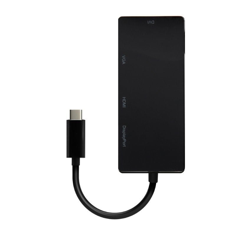 Conversor USB Tipo-C Aisens A109-0679/ HDMI Hembra - VGA Hembra - DVI Hembra - DisplayPort Hembra/ 15cm/ Negro - изображение 2
