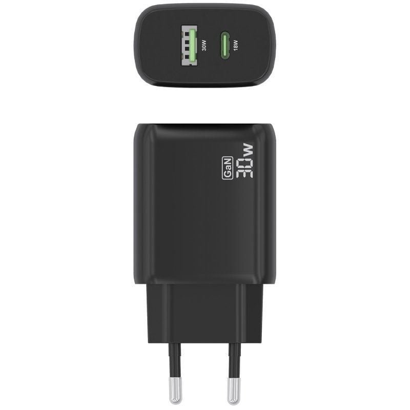 Cargador de Pared GaN Aisens A110-0924/ 1xUSB Tipo-C/ 1xUSB/ 30W/ Negro - изображение 4
