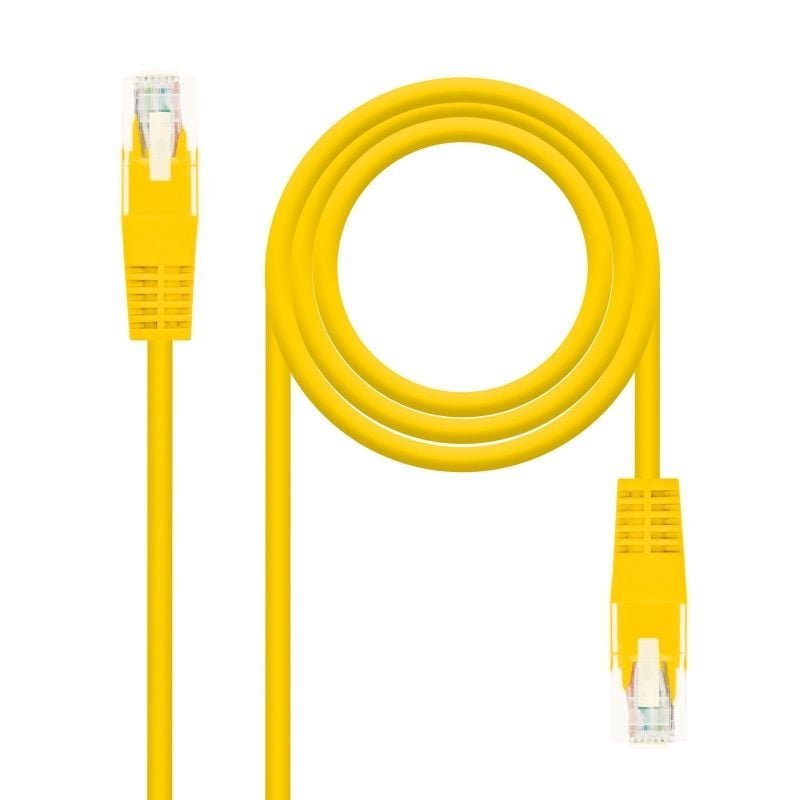 Cable de Red RJ45 AWG24 UTP Nanocable 10.20.0401-Y Cat.6/ 1m/ Amarillo - изображение 2
