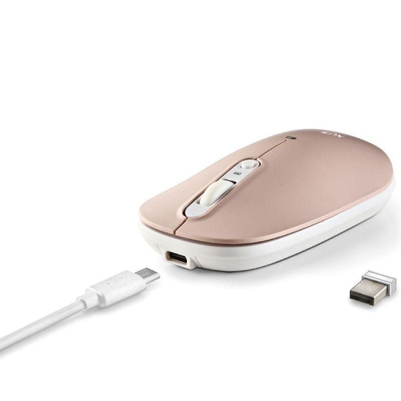 Ratón Inalámbrico por Bluetooth NGS Shell-RB/ Batería recargable/ Hasta 1600 DPI/ Azul/ Blanco/ Rosa - изображение 4