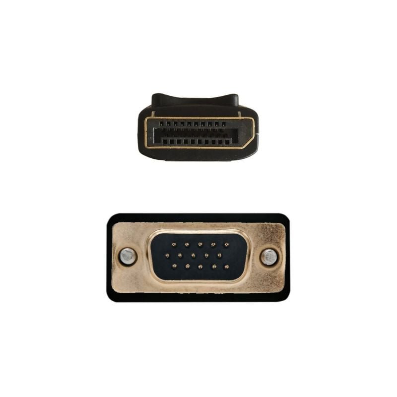 Cable Conversor Aisens A125-0365/ DisplayPort Macho - VGA Macho/ Hasta 5W/ 2300Mbps/ 2m/ Negro - изображение 2