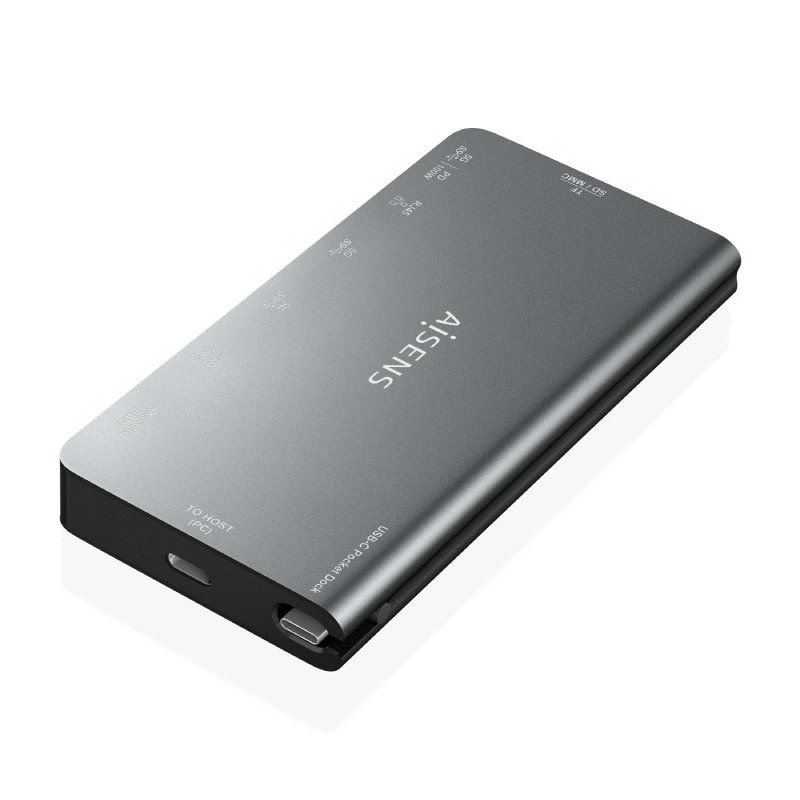 Docking USB Tipo-C Aisens ASUC-8P015-GR/ 1xHDMI/ 3xUSB/ 1xRJ45/ 1xLector Tarjetas / 1xUSB Tipo-C/ Gris - изображение 2