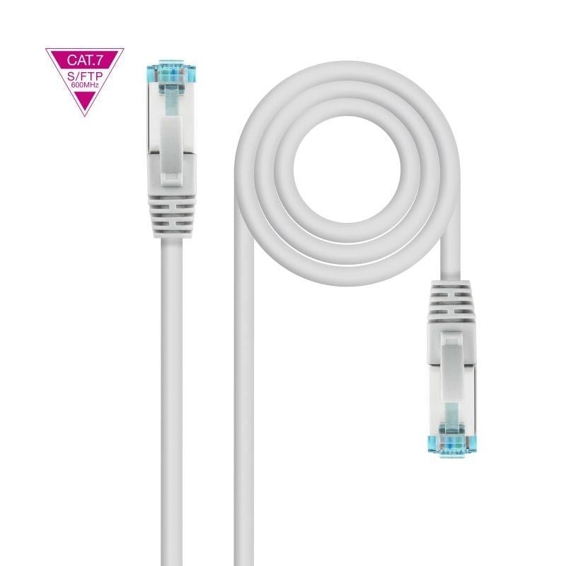 Cable de Red RJ45 SFTP Nanocable 10.20.1701-L150 Cat.7/ 1.5m/ Gris - изображение 2