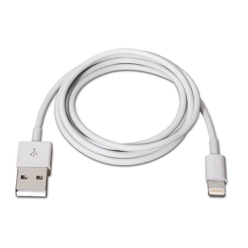 Cable USB 2.0 Lightning Aisens A102-0036/ USB Macho - Lightning Macho/ Hasta 2.5W/ 60Mbps/ 2m/ Blanco - изображение 2